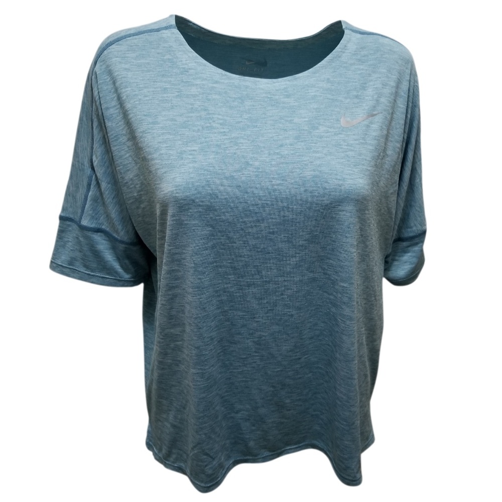 Nike Dry Medalist Cropped Top Shirt Blue X…